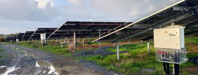Installed protection system at a solar farm